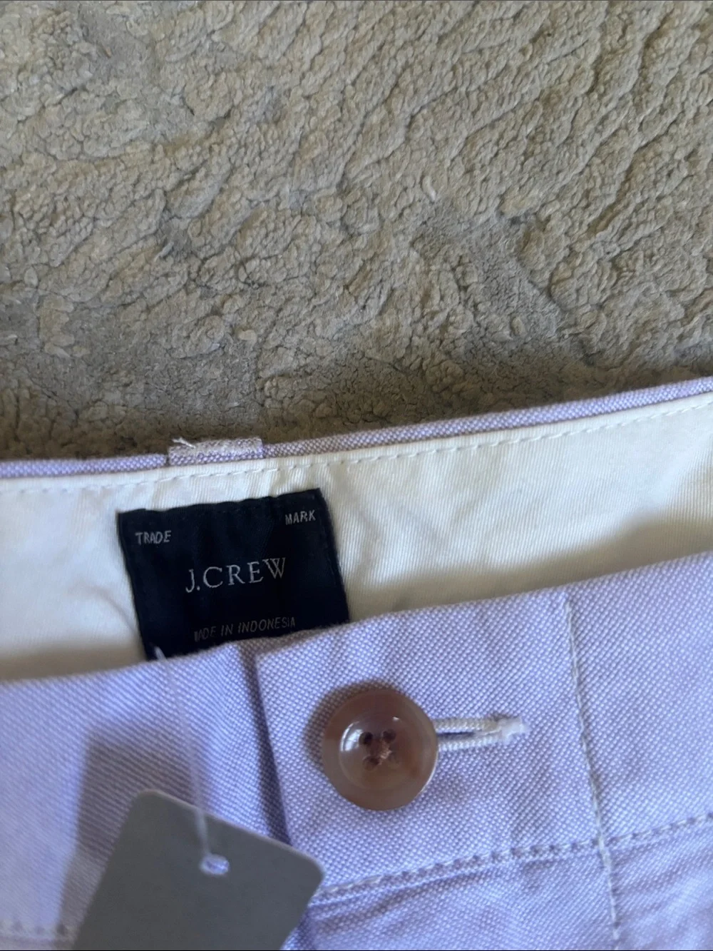 J. Crew Lavender Flat-Front Chino Shorts